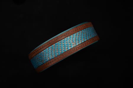 Hundehalsband mit Fischleder