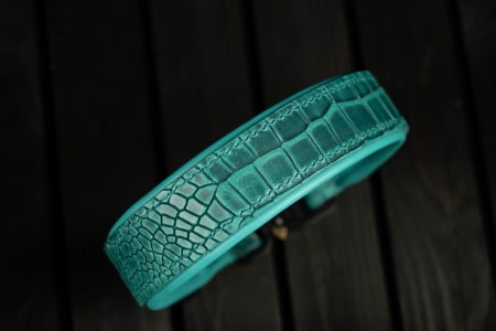 Hundehalsband mit Krokoprägung