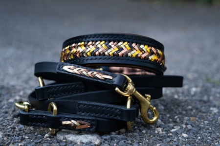Halsband-Leinen Set Crown