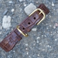Halsband Moccachino mit Krokoprägung