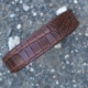 Halsband Moccachino mit Krokoprägung