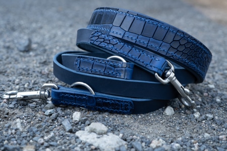 Halsband Nightfall mit Krokoprägung