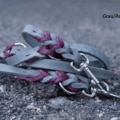 Fettlederleine Grau/Aubergine