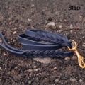 Fettlederleine blau